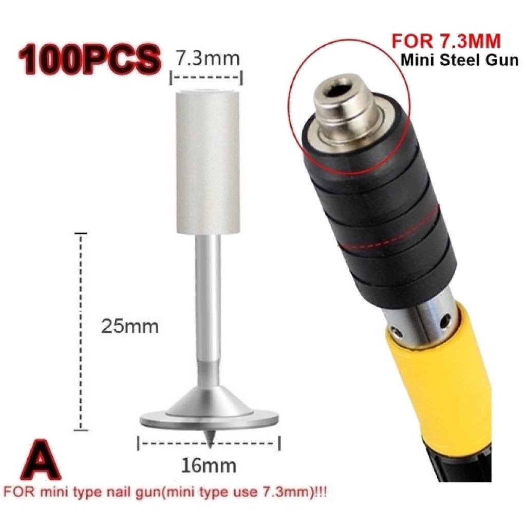100PCS Nail Gun Bullet Nail Puncher Gun Nail Guns Concrete Steel Wall ...