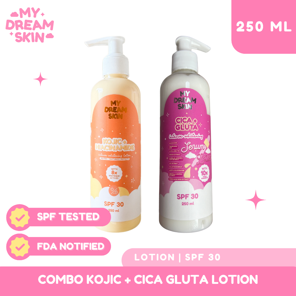 COMBO KOJIC + CICA GLUTA INTENSE WHITENING LOTIONS | LIGHTENS ...