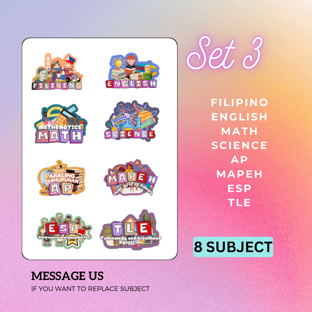 Notebook Label Sticker for All Subject - Set | Shopee Philippines