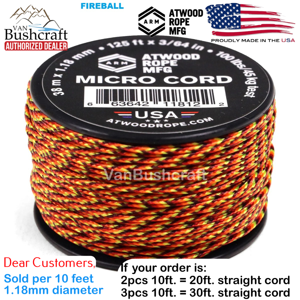 Atwood Rope Micro Cord 1,18 mm – 38 m, Noir