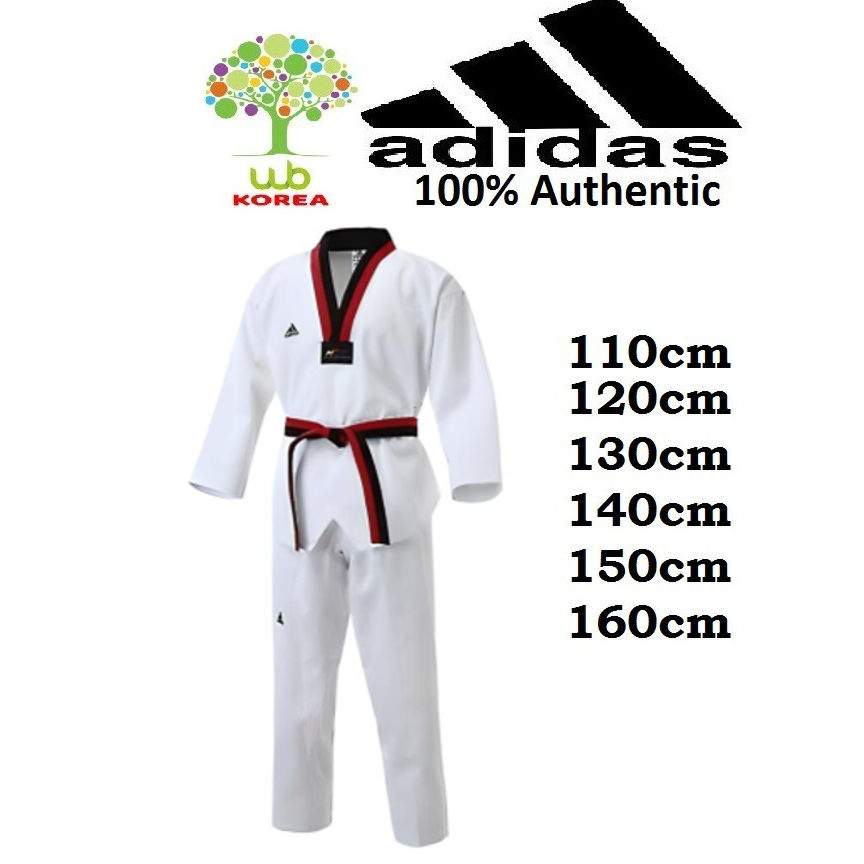 ADIDAS Performance Taekwondo Uniform White Red Black