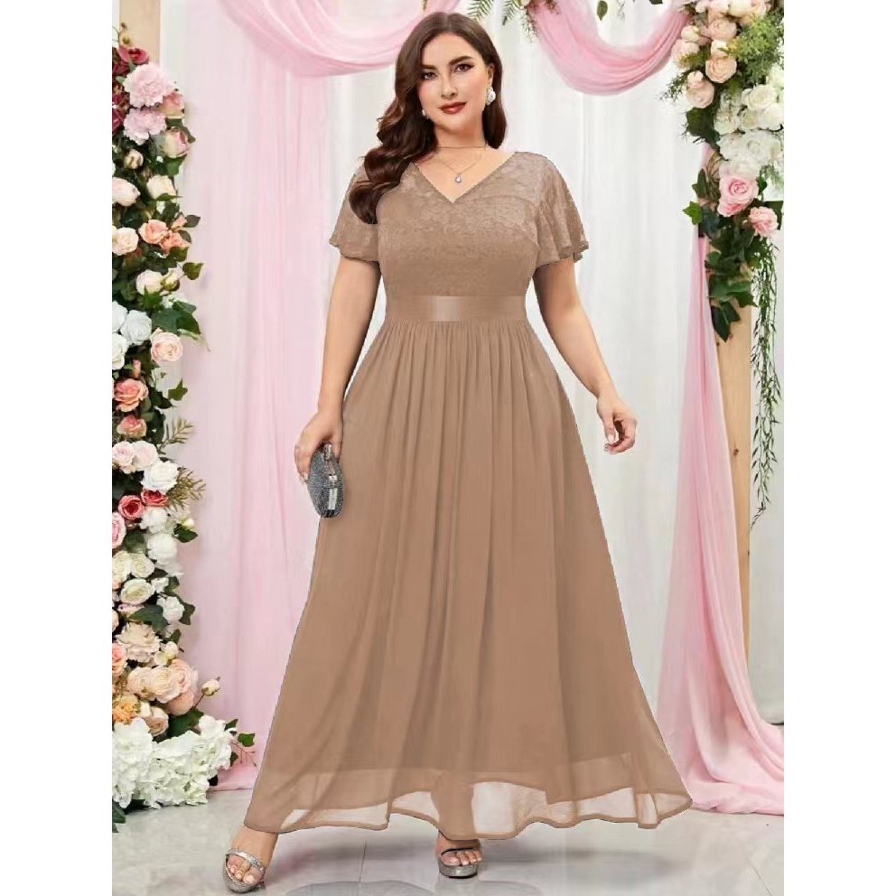 sachin and babi light blue dress Plus size Formal Lace Long Dress Gown with Premium high quality R#973