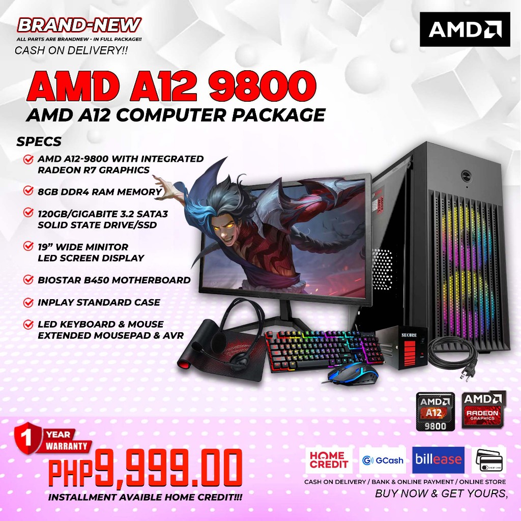 7th Gen Amd A12 9800 R7 Lenovo 510-15ABR AMD A12-9800 250 SSD+ 1TB