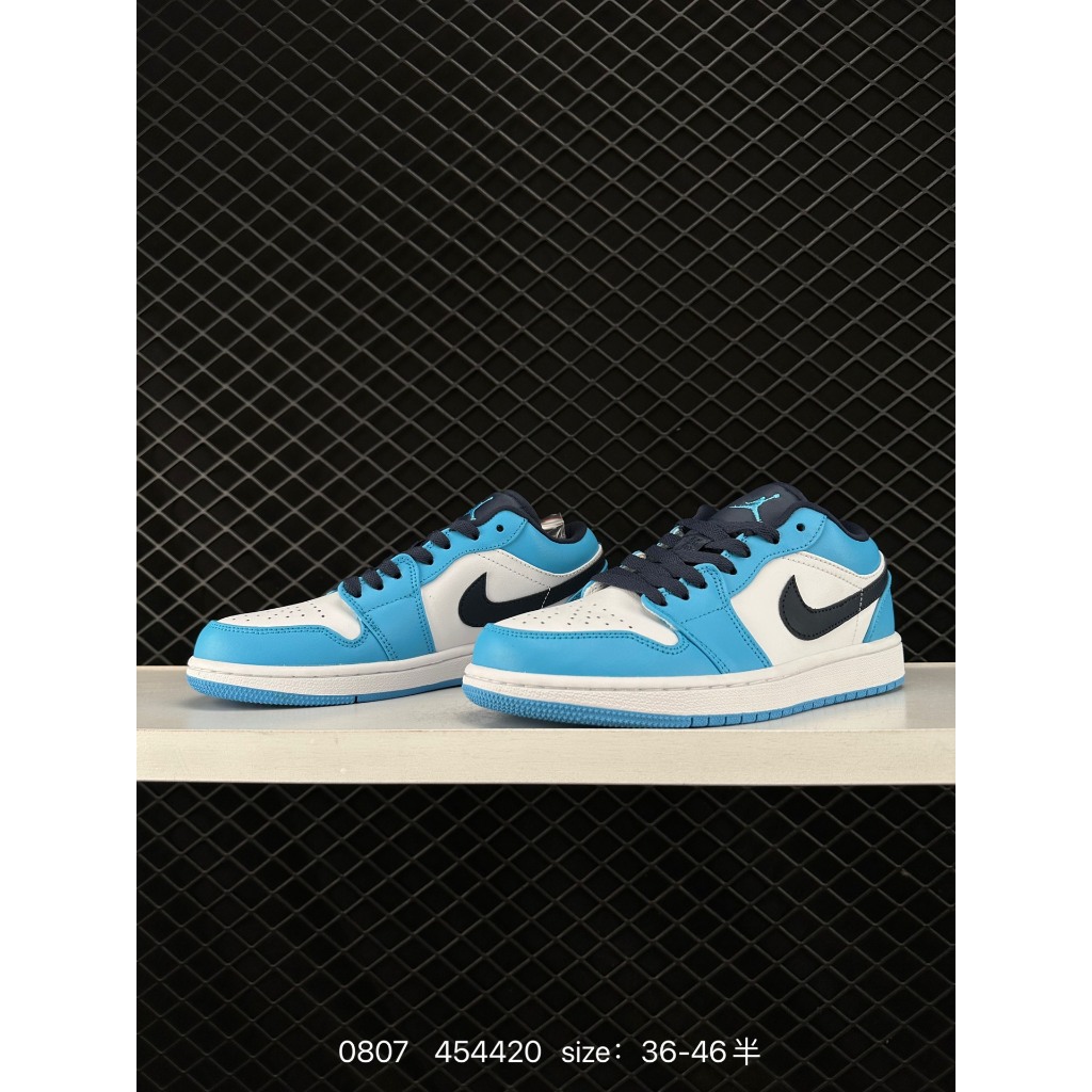 Nike Air Jordan 1 Low Casual Sneakers Basketball Shoes Blue White ...