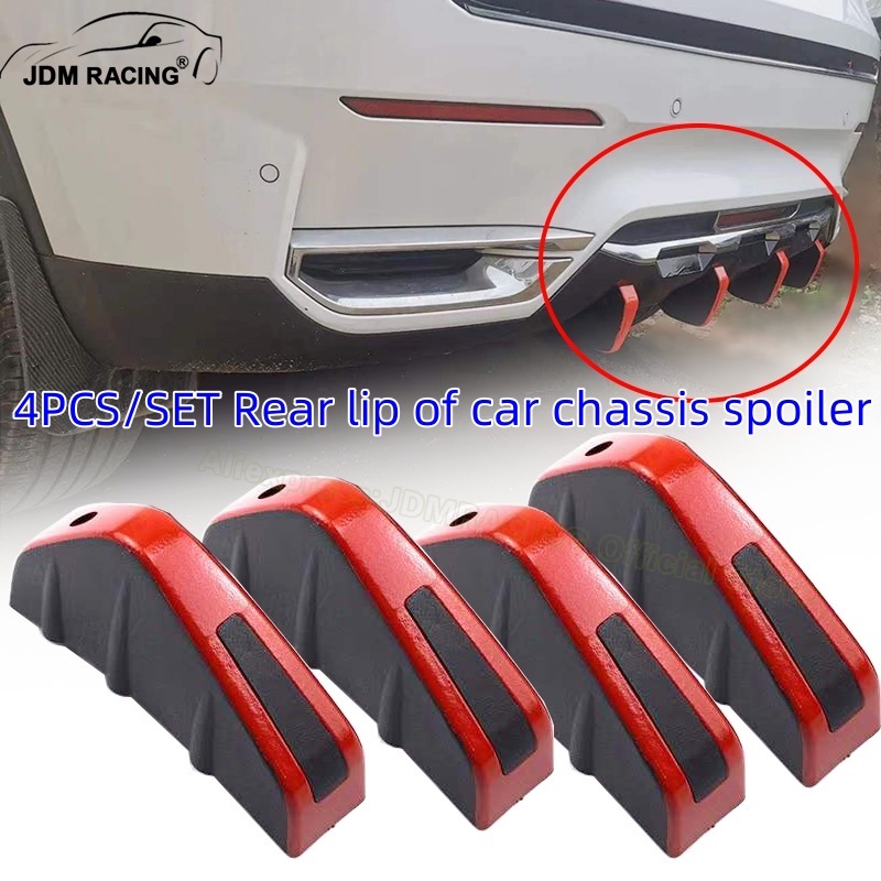 4PCS Universal Car Wear Resistance Lip Diffuser Rear Bumper Parts ...