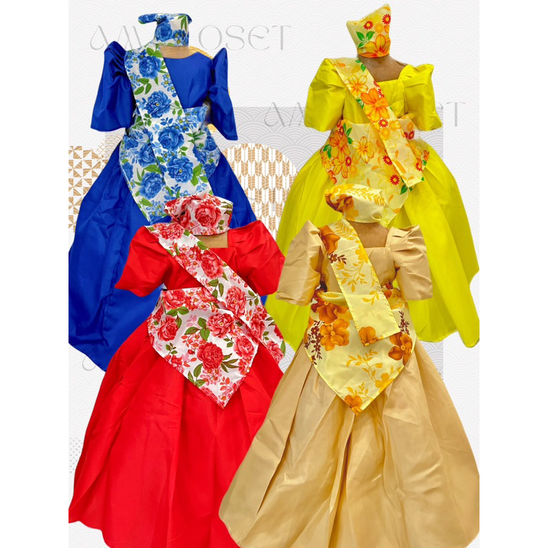 Modern Filipiniana for KIDS Buwan ng Wika Costume Complete Set | Shopee ...