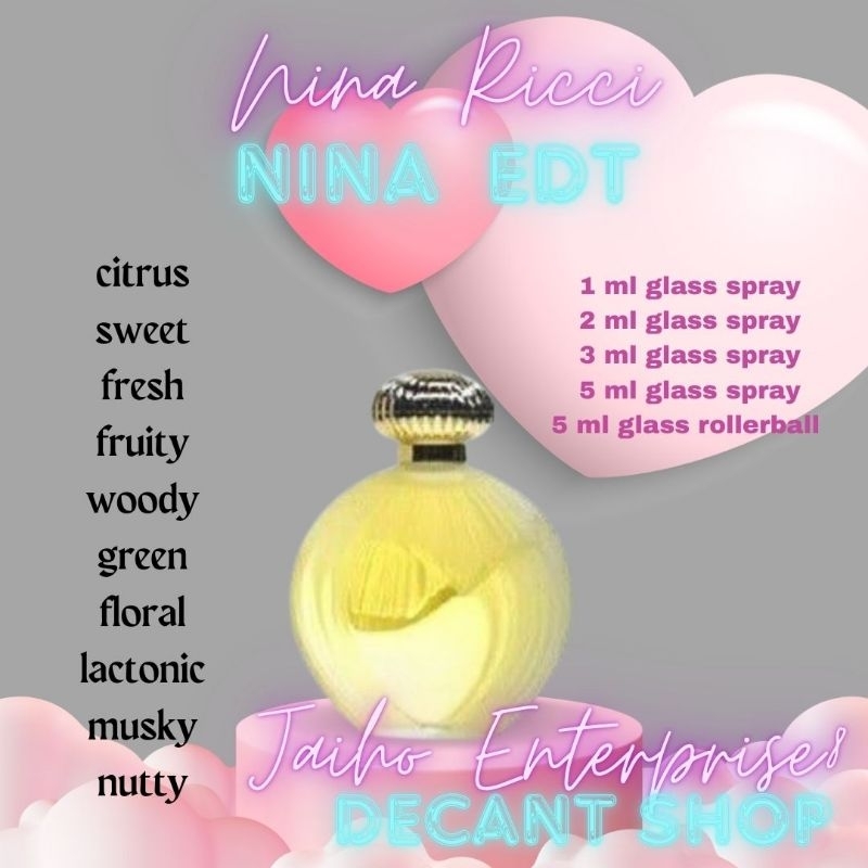 Sample Bottles Authentic Perfume Collection Nina Ricci Nina EDT 1-5ml ...