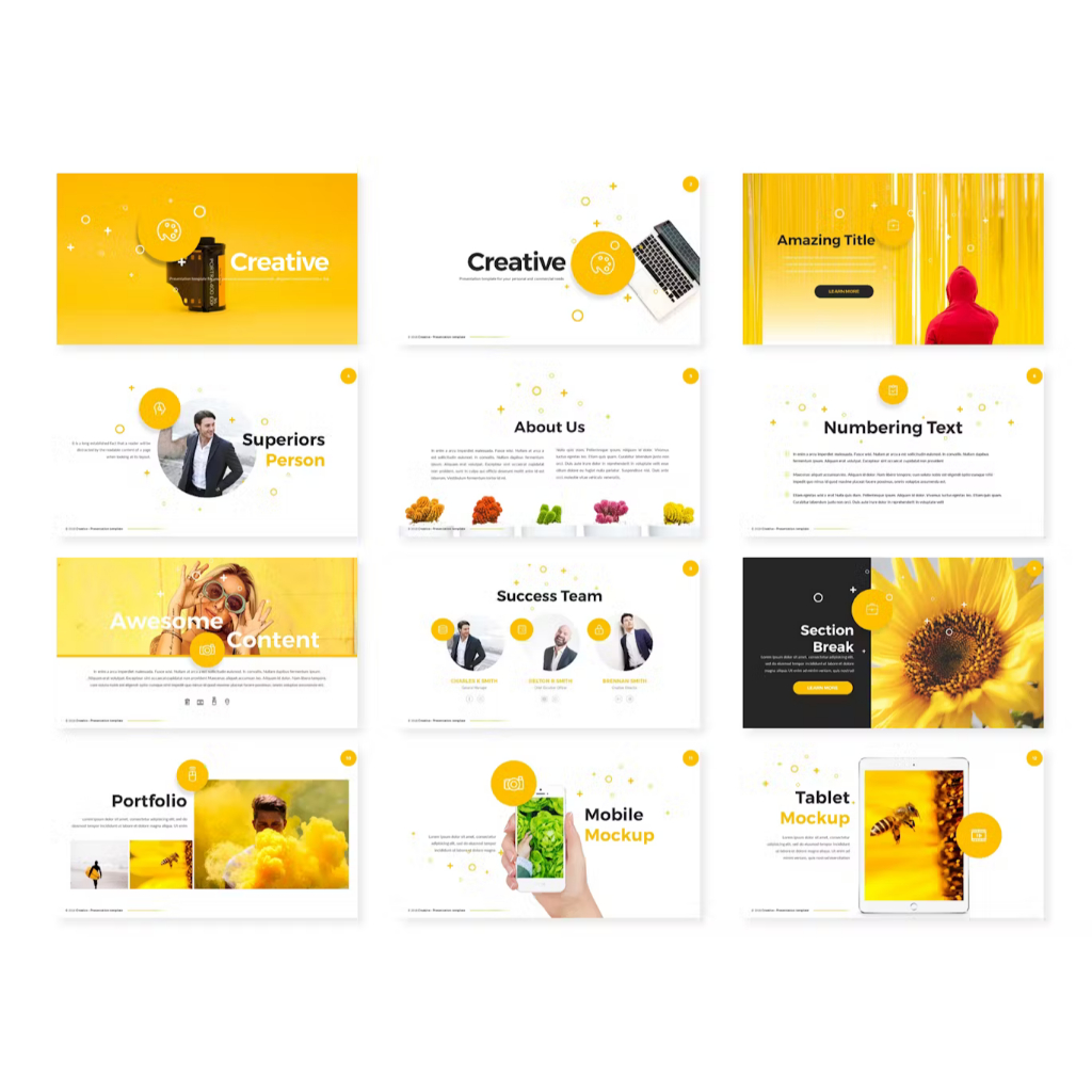 Creative Google Slide Template (5 Color Variations) | Shopee Philippines