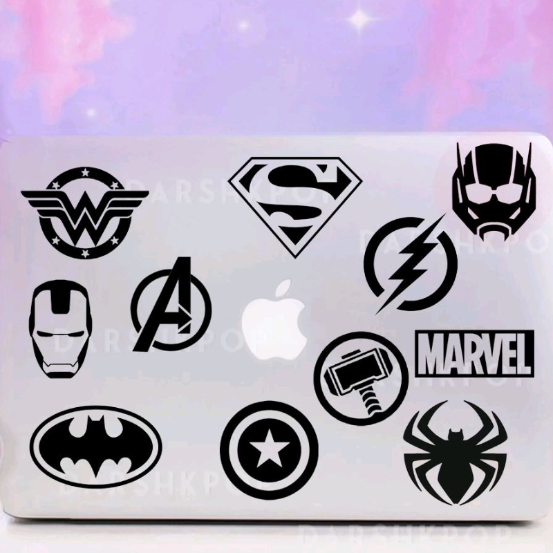 Superhero Marvel Avengers Superman Spiderman Flash Logo Collection