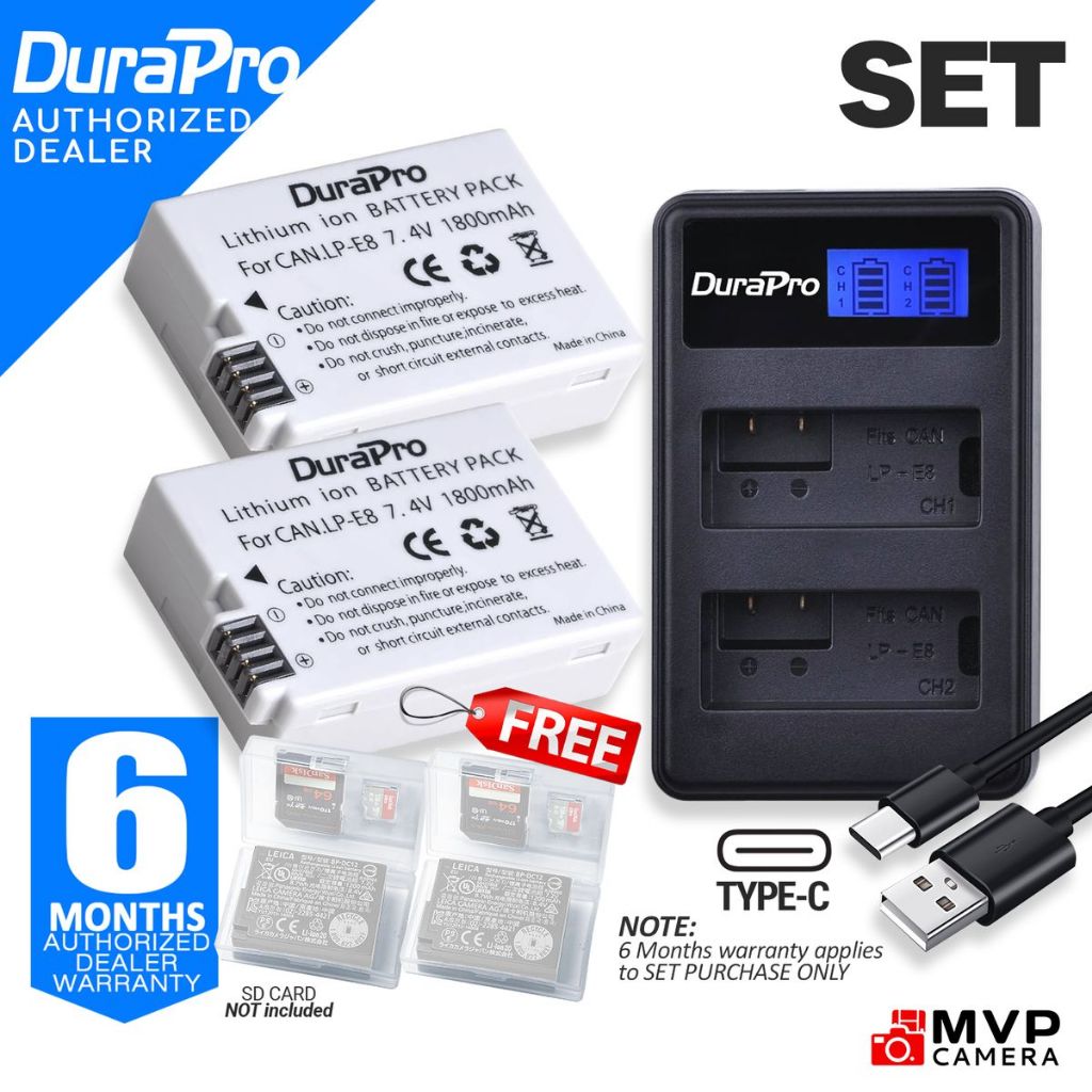 DuraPro 2000mAh Batterij + Lader Voor Canon NB-CP2L – Geschikt Voor SELPHY Printers