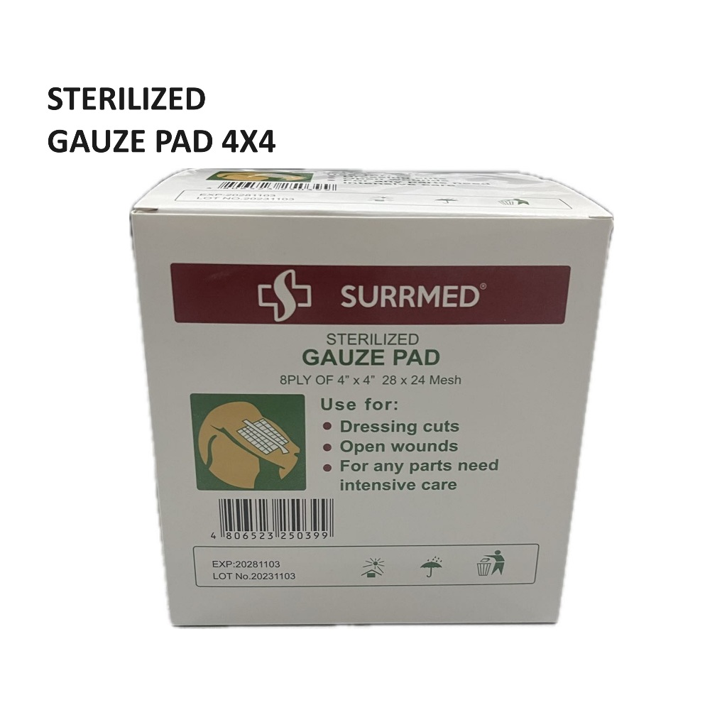 Sterile Gauze Pad 4x4x8 (1 Box-100 Pcs Or 1 Pc, 10 Pcs And 50 Pcs ...