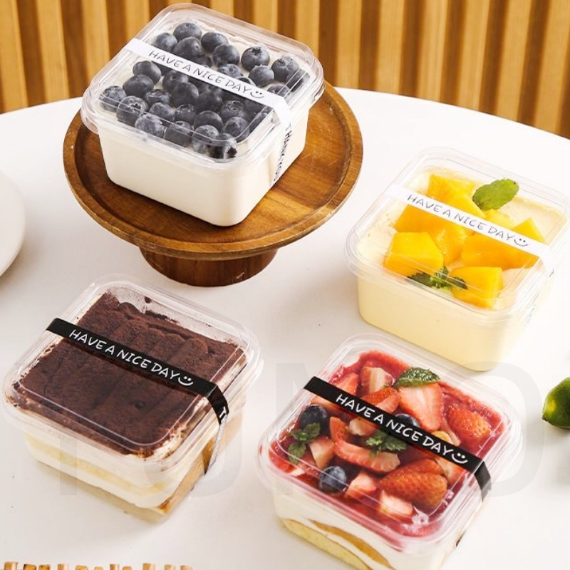 Mousse Dessert Box With Lid Transparent Plastic Cup Dessert Acrylic Cup ...