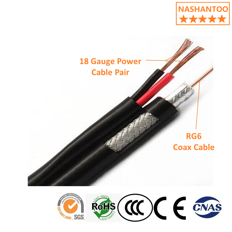200Meters(Actual Length Measured) RG6 Siamese with Power Cable for ...