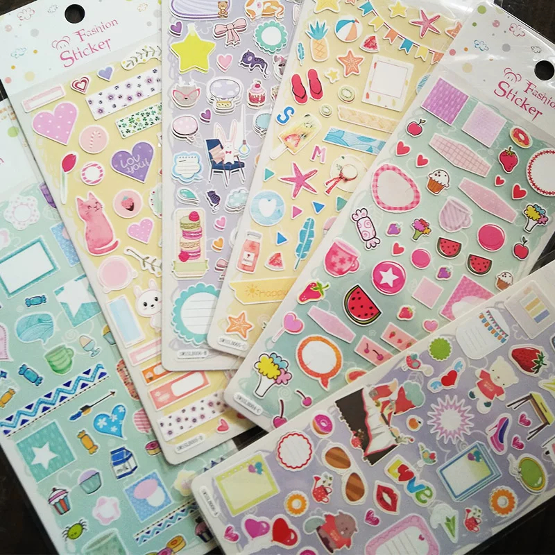 DIY stickers assorted(12pcs) guka waterproof cartoon personalized cute ...