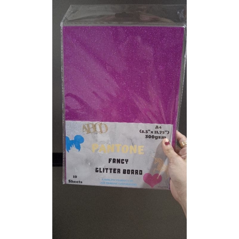 Pantone glittered Cardstock 300gsm diy crafting supplies Shopee