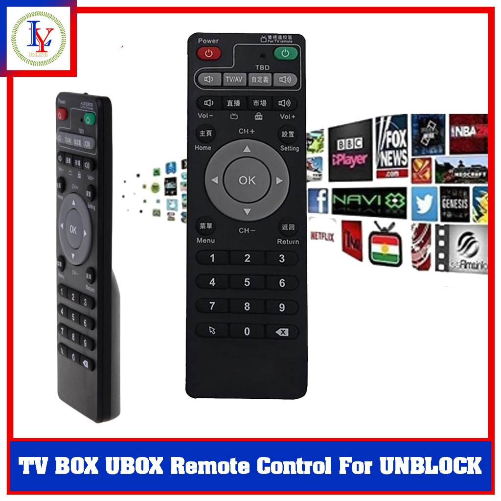 For Unblock TV BOX UBOX Remote Control For UNBLOCK BOX REMOTE CONTROL ...