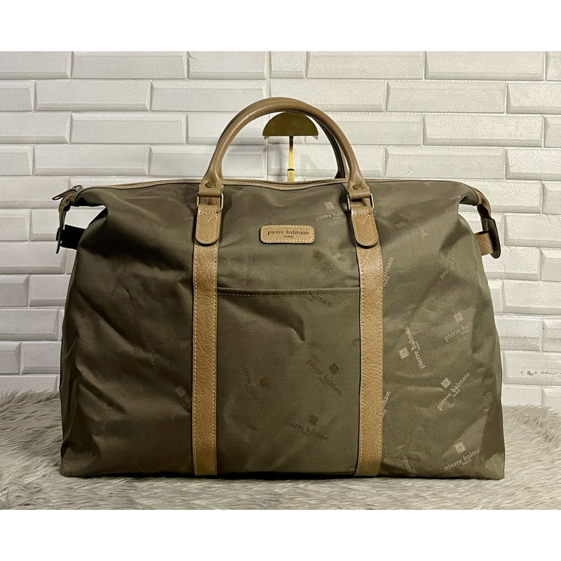 Vintage Duffel Bag Ph Preloved PIERRE BALMAIN PARIS Classy Rare