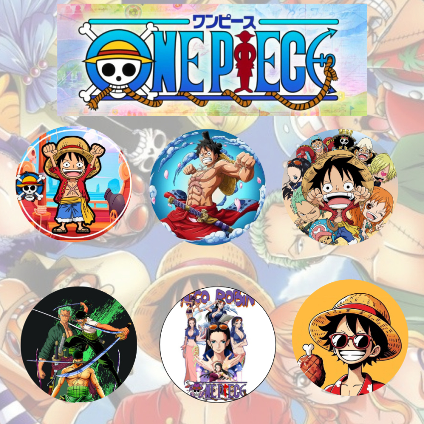 One Piece Collectible Button Pin Badge Pin 4.4 cm for clothing and Bag ...