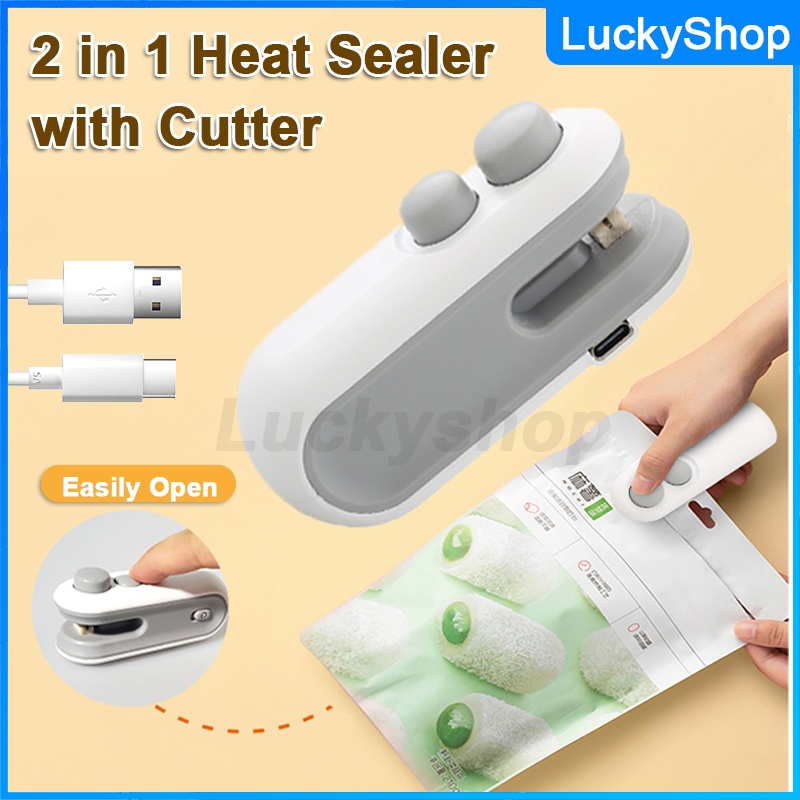 in Heat Sealer with Cutter, Sealer for Plastic Bag Household Food  Vacuum Packaging Machinea