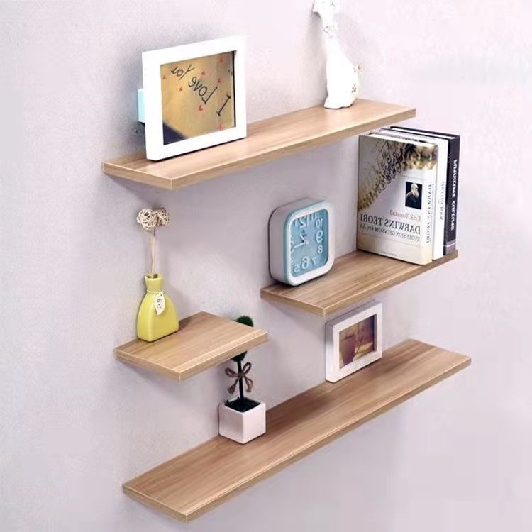 4PCS Wooden Wall Shelf Book Shelf Floating Hanging Shelves Home ...