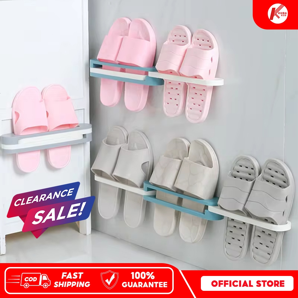 Kuba CLEARANCE SALE Wall Mounted Creative Folding Slippers Shelf Rack