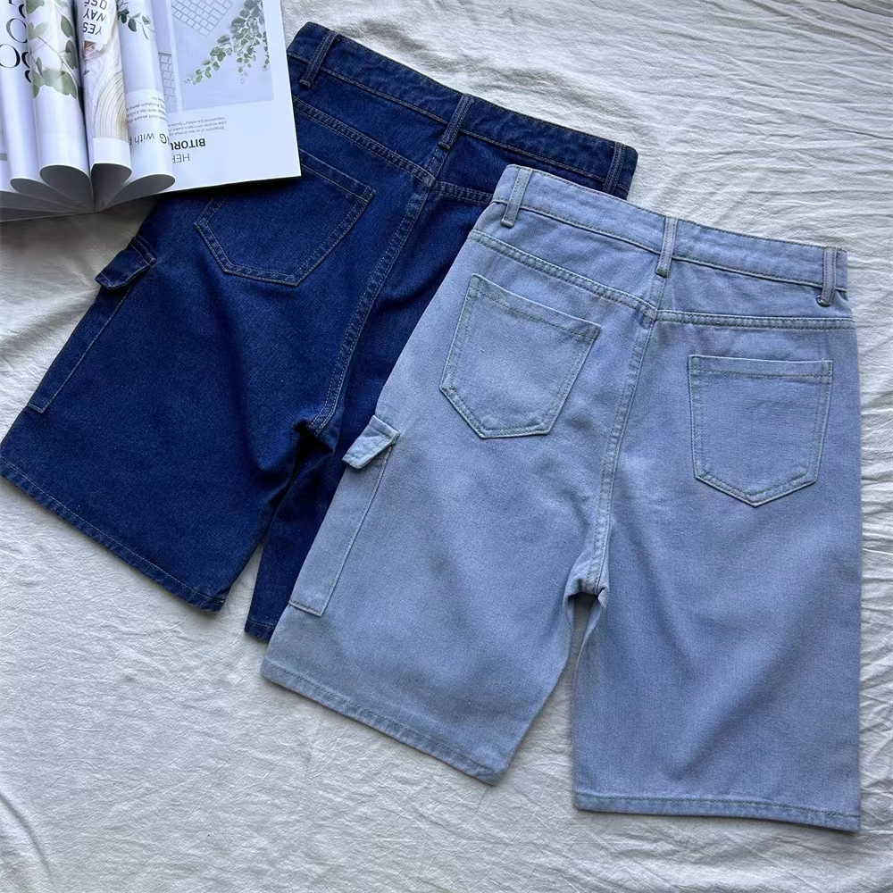 Cargo Denim Shorts for Woman high waist for Women Multi-Pocket