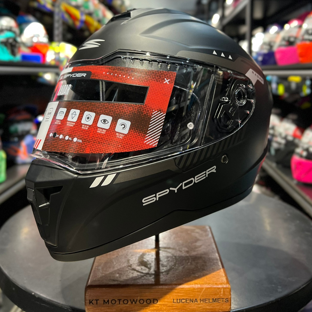 Spyder Radar Helmet For Motorcycle Full Face Single Visor Shopee