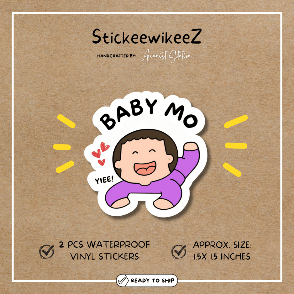 Baby mo yie Stickeewikeez Vinyl Waterproof Witty Tagalog Stickers