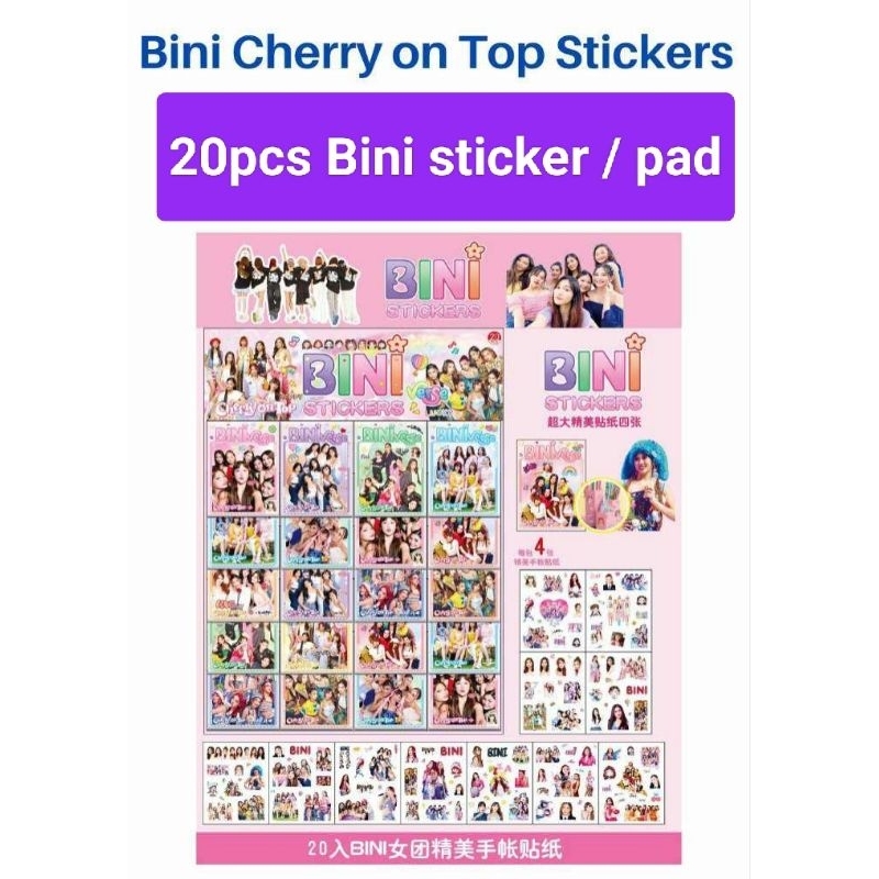 20pcs sticker Bini collection good for loot bag filler toys | Shopee ...