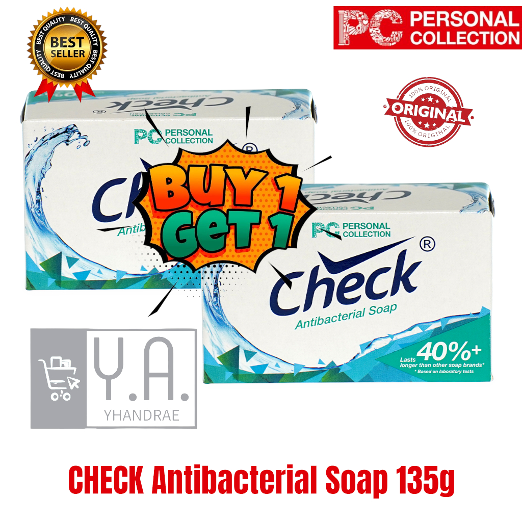 CHECK Antibacterial Soap 135g | Shopee Philippines