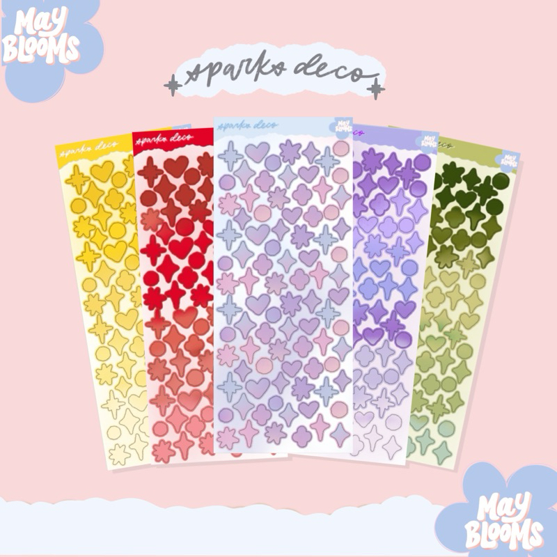 Mini Sparkle, Star Deco Stickers Sheet for Polco and Journals Deco ...