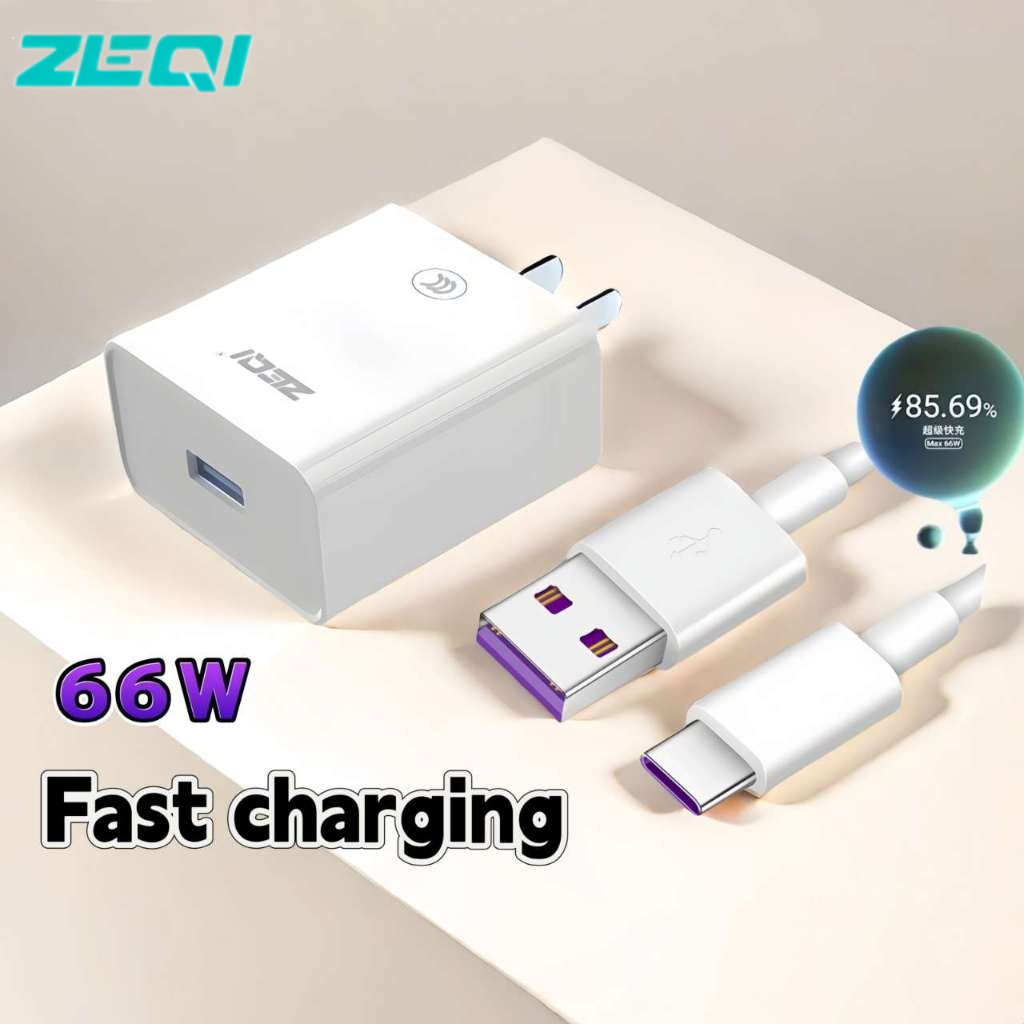 ZEQI 66W Adaptor Charger Fast Charger For Type C Micro USB Android ...