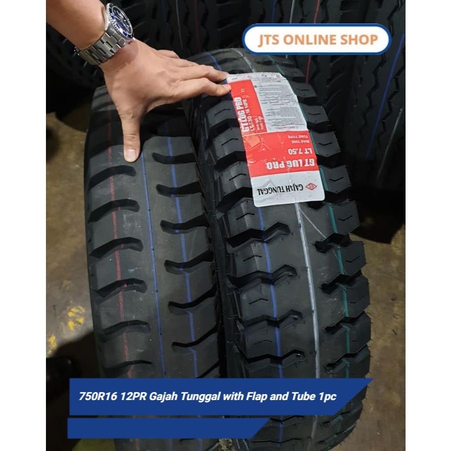 750/R16 12PR Gajah Tunggal with Flap and Tube 1pc | Shopee Philippines