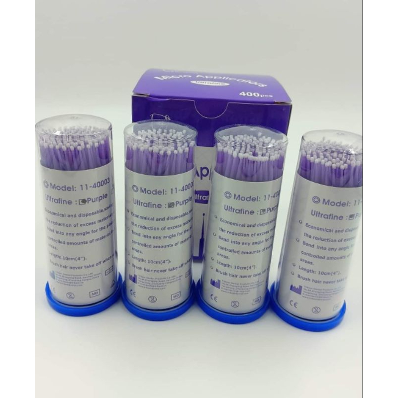 100-1000pz Micro Applicatori Dentali Monouso – Punte Regolari/Fini (PVC, Confezione Multipla)
