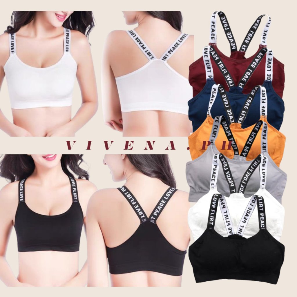 VIVENA Korea Design Sports Bra Yoga Gym Padded Bra Tank brallete Wrapped Chest bralette 0321 Shopee Philippines