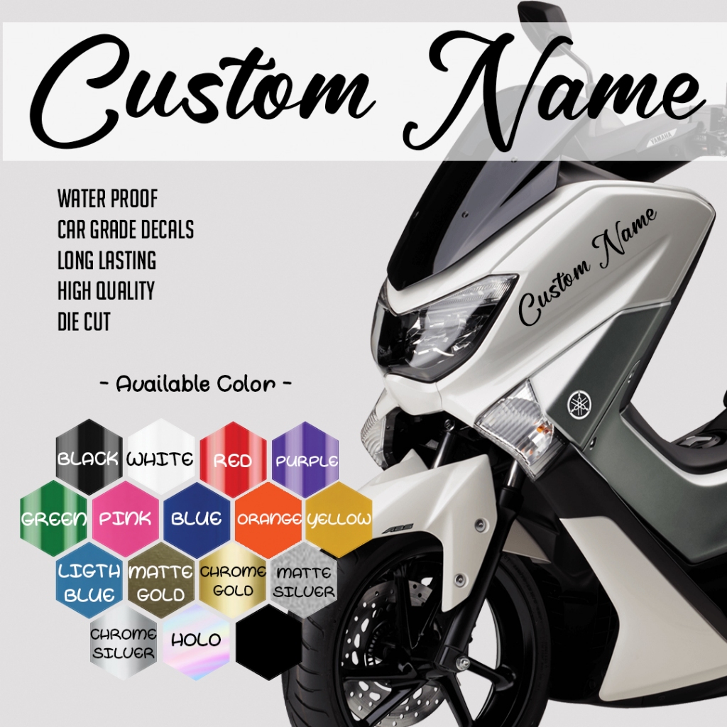 Customized Name Sticker - Waterproof, Cut out, Personalized Name, For ...