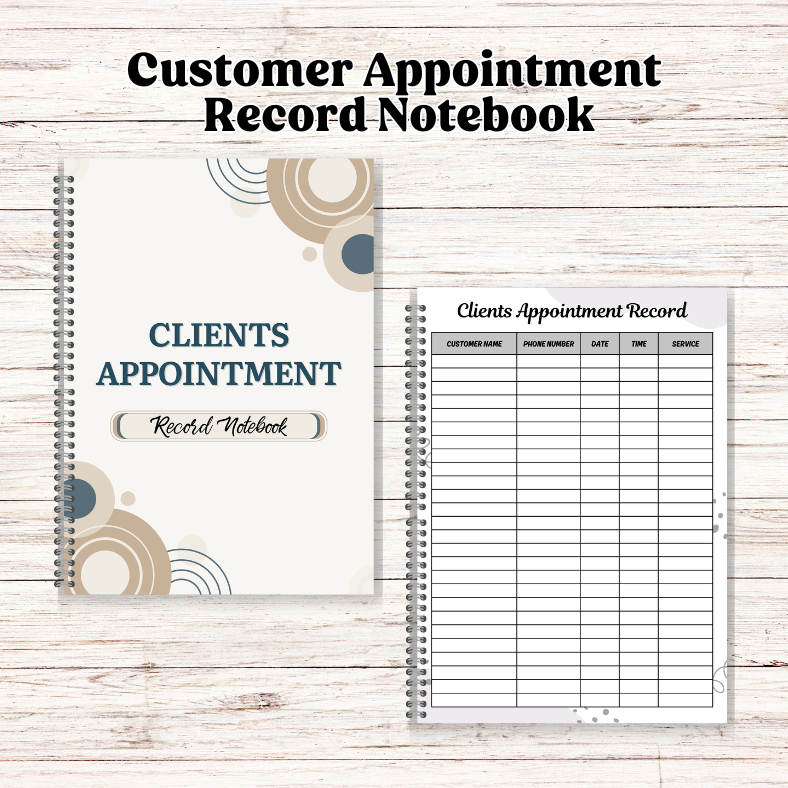 A&J Clients / Customers Appointment Tracker Notebook Record Book 70 ...