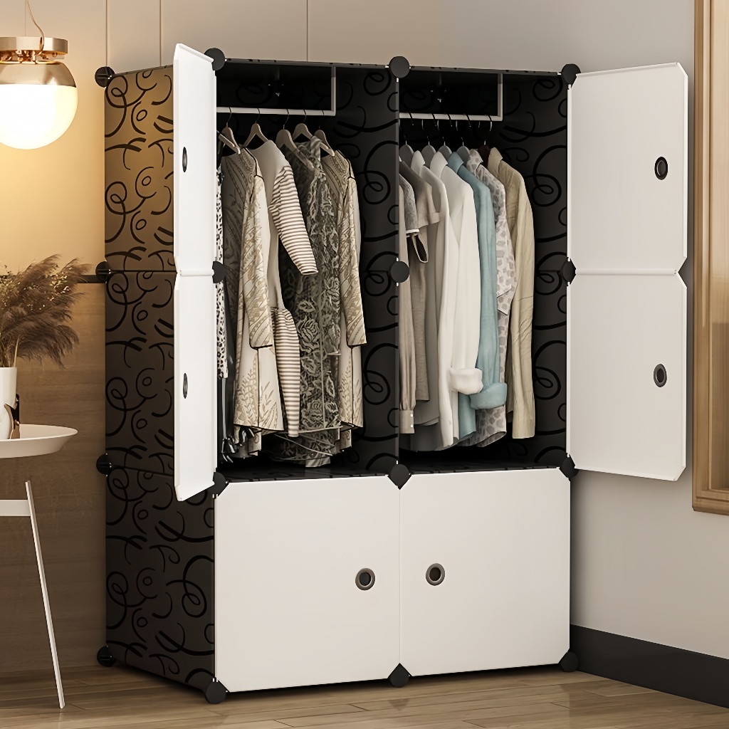 MOON Clothes DIY Wardrobe Closet Organizer With Hanger Shoe