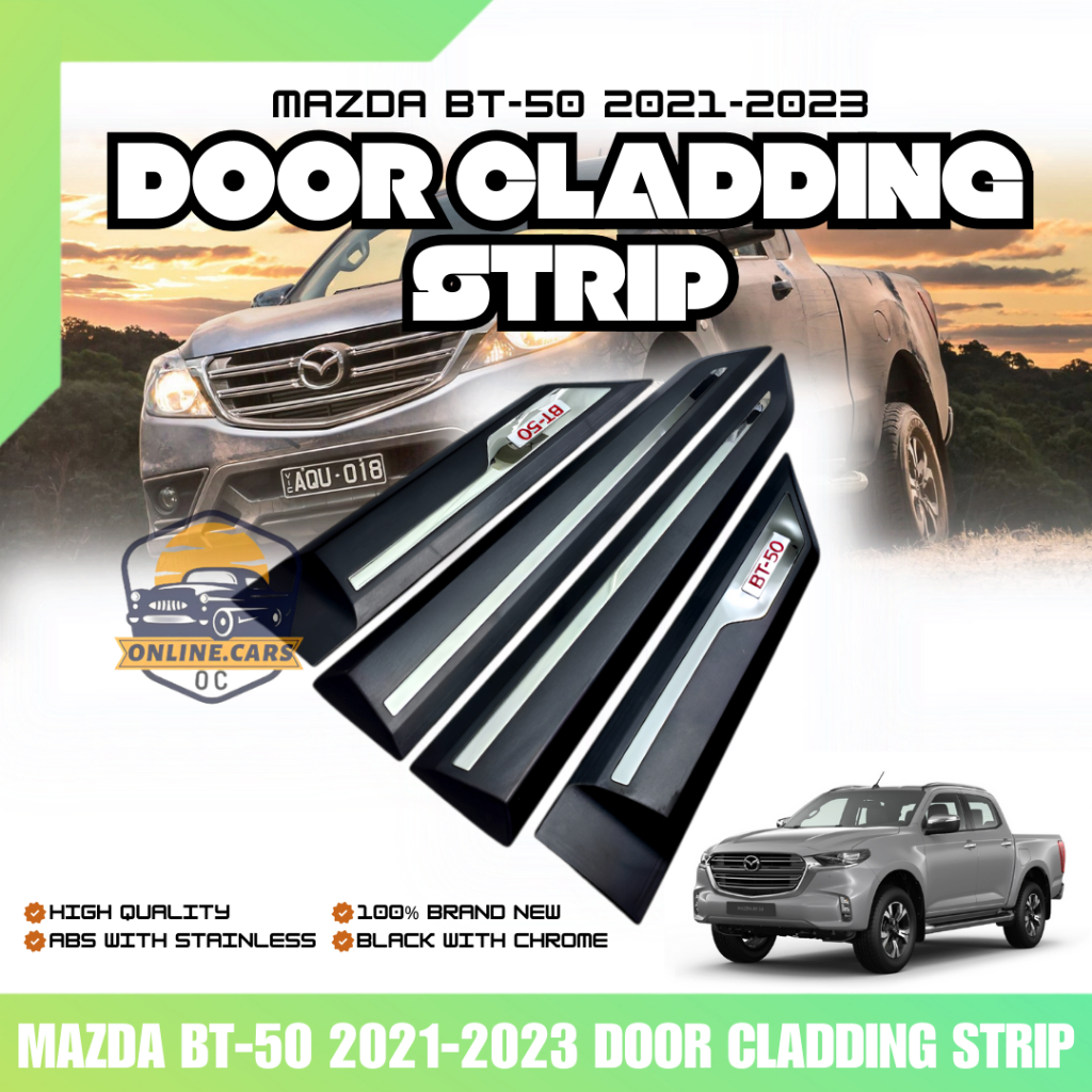 OC MAZDA BT50 2012-2023 DOOR CLADDING STRIP (CHROME&BLACK)(10793 ...