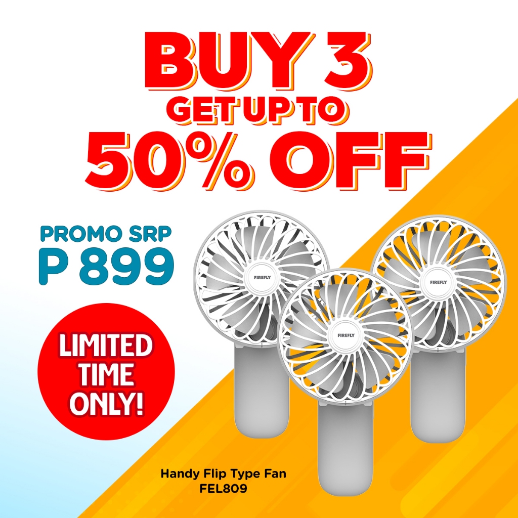 [SAVE 33%] Buy 3 Firefly Handy Flip Type Fan for only P899 BPFEL809-3 ...