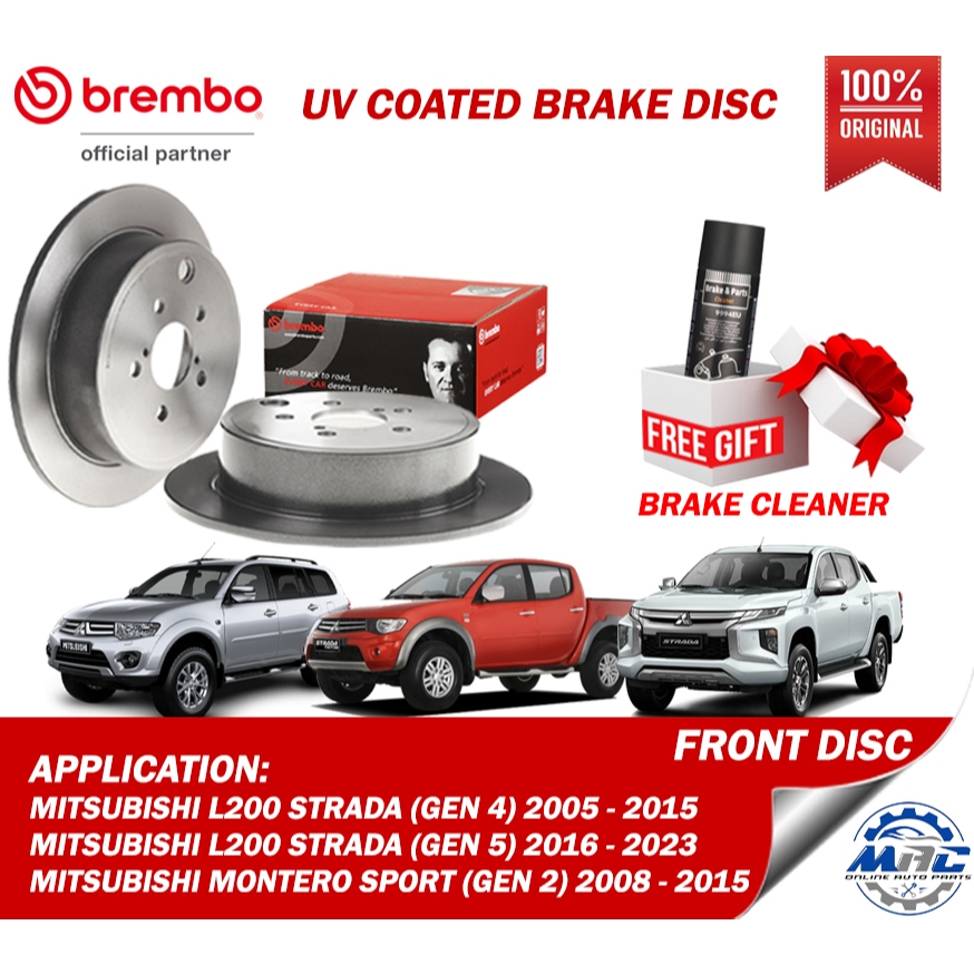 Brembo FRONT Rotor Disc ( 09.A868.11 ) Mitsubishi L200 Strada 2005 ...