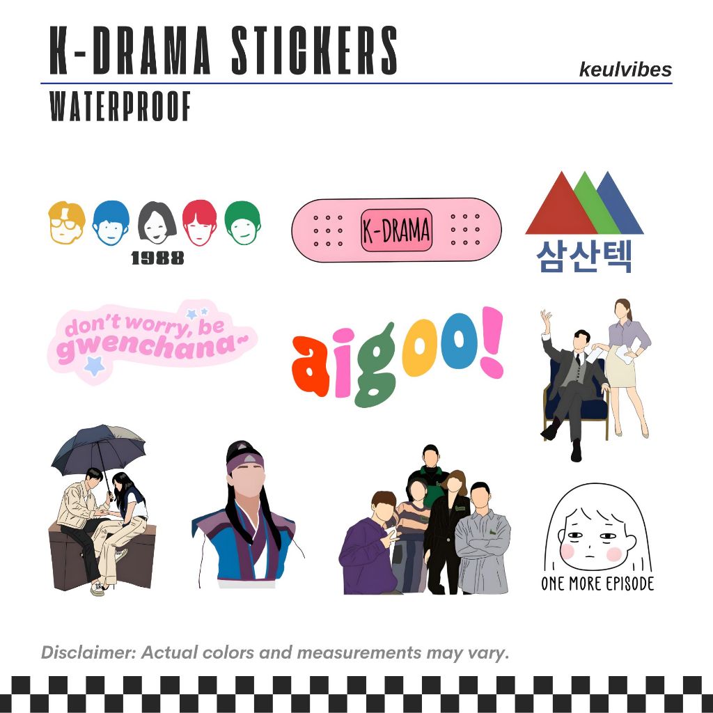 K-DRAMA Sticker Korean expression Stickers WATERPROOF | Shopee Philippines