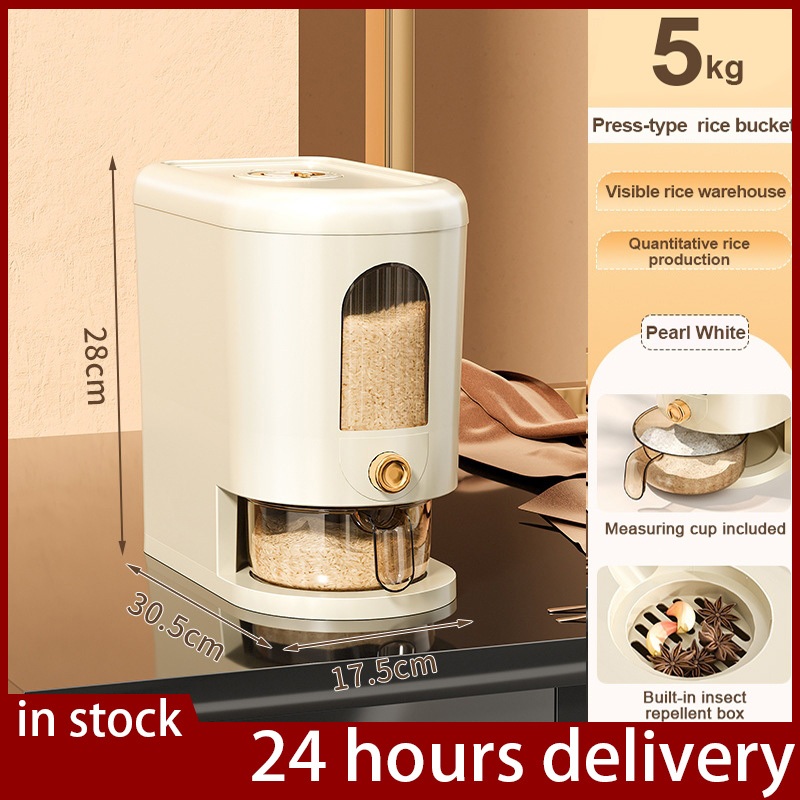 5KG Rice Dispenser nano barrel insect-proof Rice storage box sealed ...