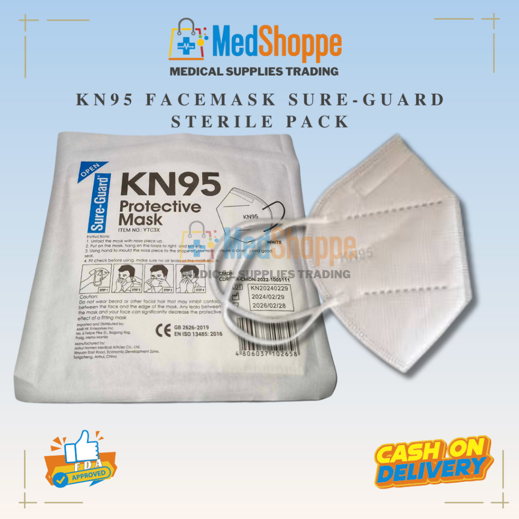 SURE-GUARD KN95 FACEMASK STERILE PACK | Shopee Philippines