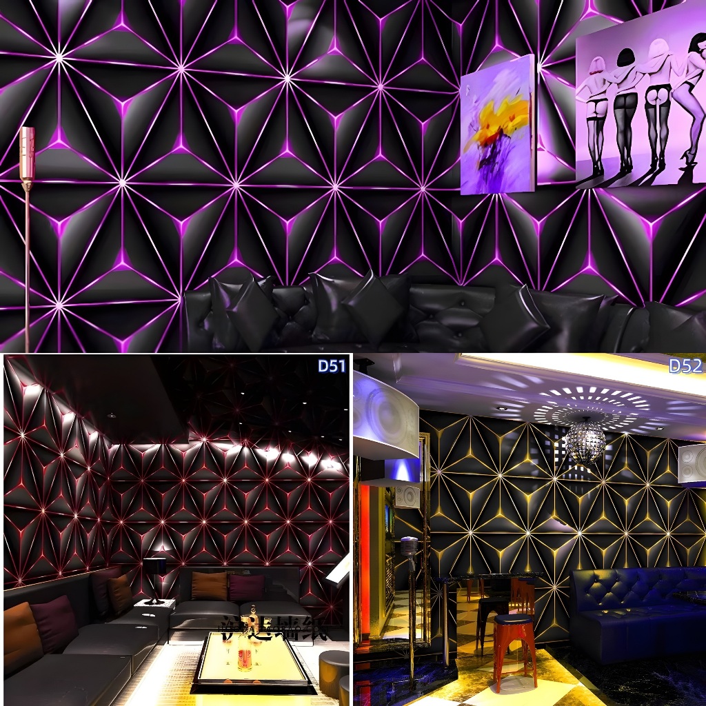 SUPERMAX Purple 3D Design Wallpaper 10M by 45CM PVC Self adhesive ...