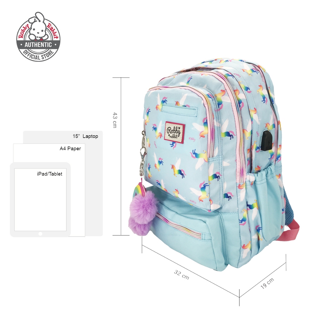 Robby Rabbit Cupcake Cutie Backpack 17-Inch (Fuchsia, Pink, Purple ...