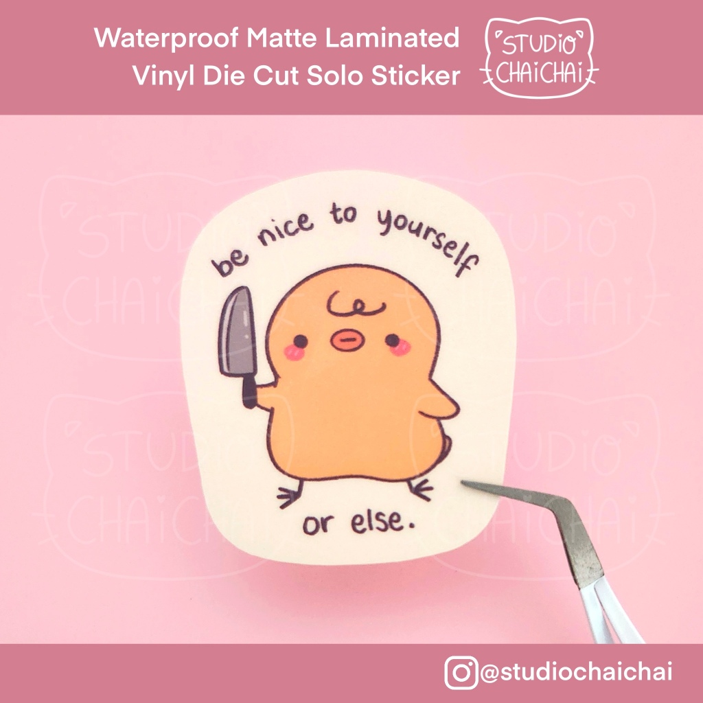 Be Nice To Yourself | StudioChaichai | Cute Witty Relatable Waterproof ...
