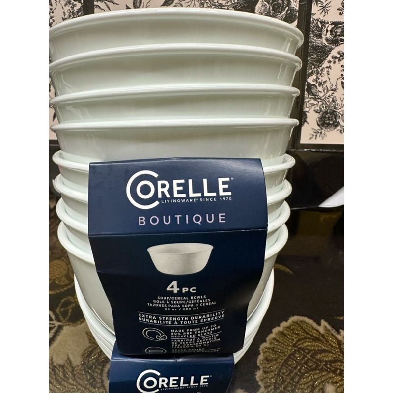 28oz/828ml CORELLE SOUP & CEREAL BOWLS BRANDNEW PACK OF 4pcs. | Shopee ...