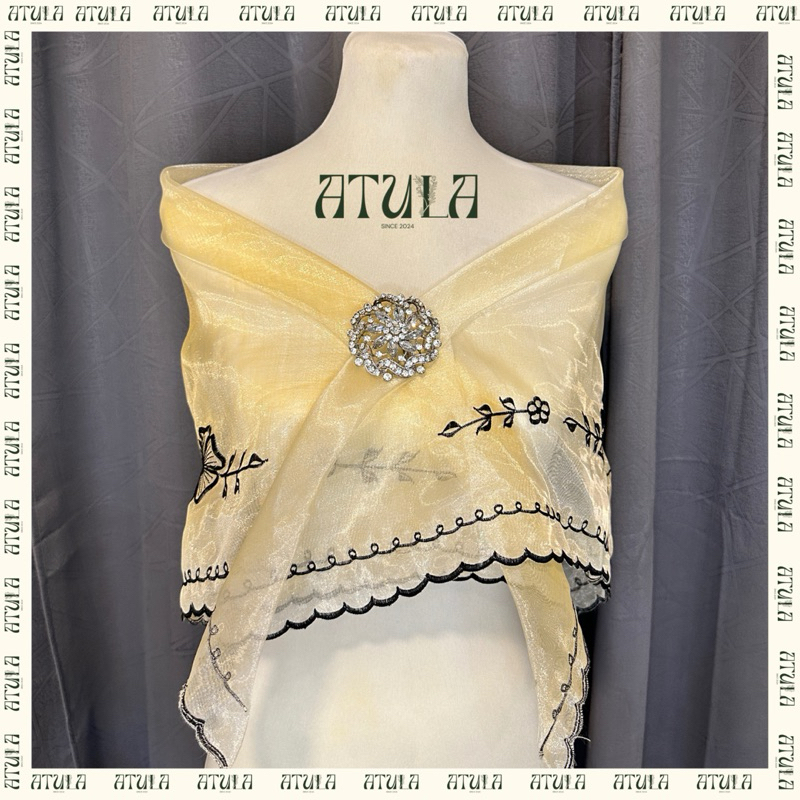 ATULA Filipiniana Alampay — Embroidered | Shopee Philippines