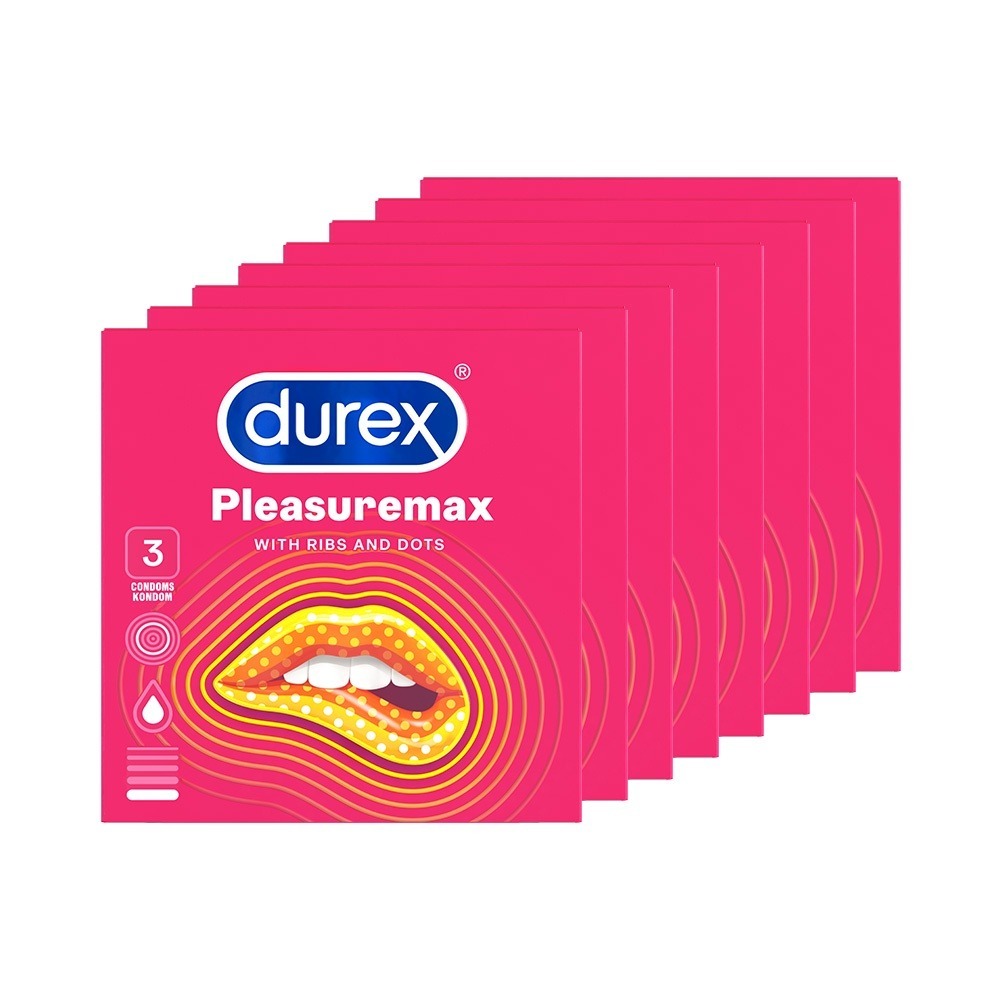 Durex Pleasuremax Dotted Lubricated Condoms 3s (Set of 8 - 24 Condoms ...
